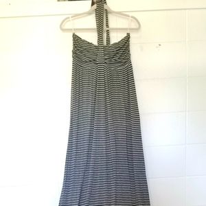 Strapless / Halter Maxi Dress, Grey, XL, Lani CA